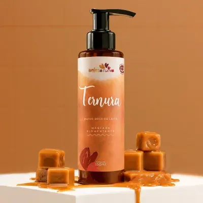 Frasco de máscara pigmentante Ternura com cubos caramelizados