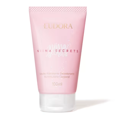 Frasco rosa de loção corporal Eudora Minas Secrets 100 ml
