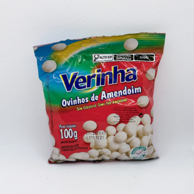 Pacote colorido de Ovinhos de Amendoim Verinha 100g