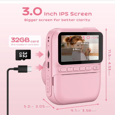 C&#x00E2;mara&#x20;com&#x20;Fotos&#x20;Infantis&#x20;Instant&#x00E2;neas&#x20;com&#x20;Rolo&#x2705;PRONTA&#x20;ENTREGA