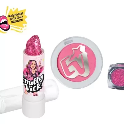 Kit&#x20;Beauty&#x20;Mix&#x20;Emilly&#x20;Vick&#x20;Dos&#x20;Rosa&#x20;Maquiagem&#x20;-&#x20;Brink&#x20;Model&#x2705;PRONTA&#x20;ENTREGA