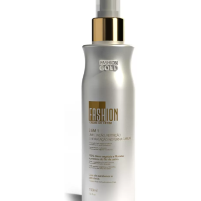 Frasco branco perolado com válvula dourada de creme Fashion Gold