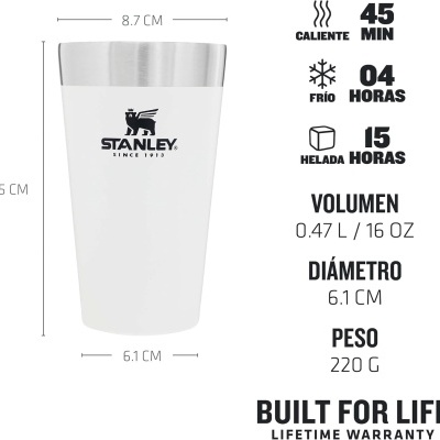 STANLEY&#x20;Classic&#x20;Stay-Chill&#x20;&#x2013;&#x20;Pinta&#x20;de&#x20;Cerveja&#x20;T&#x00E9;rmica&#x20;473&#x20;ml&#x20;&#x28;&#x00A0;Branco&#x20;Polar&#x29;&#x2705;PRONTA&#x20;ENTREGA
