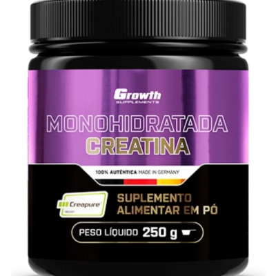 Frasco de suplemento Monohidratada Creatina da Growth Supplements