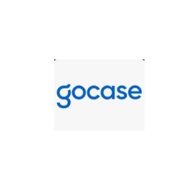 Logótipo gocase em letra azul sobre fundo branco