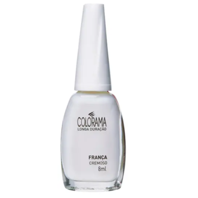 Esmalte de unhas Colorama branco cremosa 8ml FRANÇA
