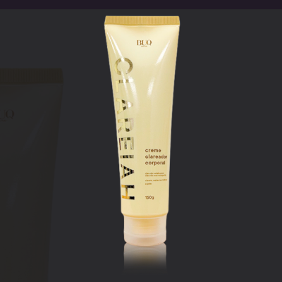 Tubos de creme clareador corporal CLAREIAH da B.L.O, embalagem amarela