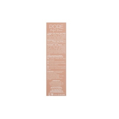 Embalagem rosa clara com texto branco do produto PORE Perfect Primer