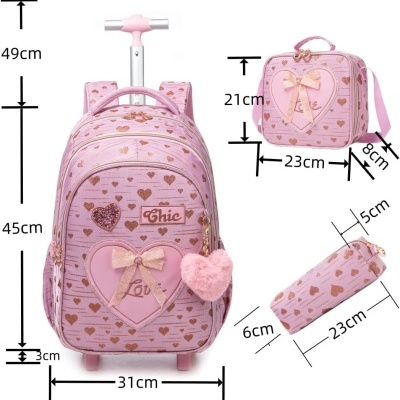 Mochila&#x20;Infantil&#x20;de&#x20;Rodinhas&#x20;Azul&#x20;&#x2B;&#x20;Lancheira&#x20;&#x2B;&#x20;Estojo&#x20;com&#x20;Al&#x00E7;a&#x20;Telesc&#x00F3;pica