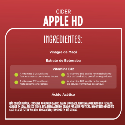 Rótulo de produto com texto em fundo vermelho contendo ingredientes e informações de conservação
