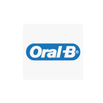 Logótipo da Oral-B em azul e branco