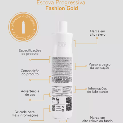 Escova&#x20;Progressiva&#x20;300gr&#x20;Fashion&#x20;Gold&#x2705;PRONTA&#x20;ENTREGA