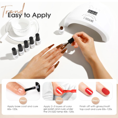 Kit&#x20;Gel&#x20;UV&#x20;LED,&#x20;6&#x20;Cores&#x20;Outono&#x20;Castanho&#x20;Vermelho&#x20;Castanho&#x20;Cor&#x20;Caf&#x00E9;&#x20;Damasco