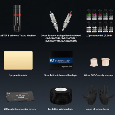 Kit&#x20;Completo&#x20;de&#x20;M&#x00E1;quina&#x20;de&#x20;Tatuagem&#x20;sem&#x20;Fio&#x20;Autonomia&#x20;5h&#x20;&#x2705;PRONTA&#x20;ENTREGA