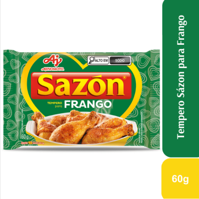 Tempero Sazón para Frango embalagem verde 60g