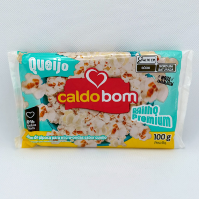 Pacote de milho para pipoca sabor queijo Caldo Bom 100g