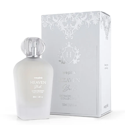 Garrafa fosca branca de perfume com tampa transparente e caixa branca decorada
