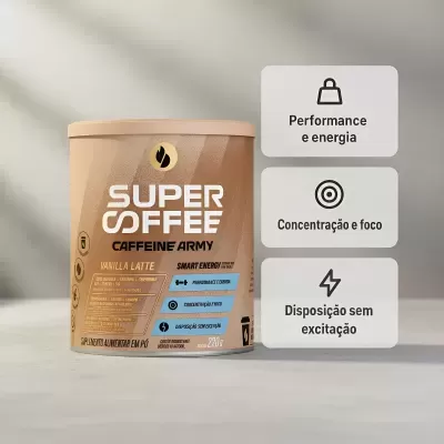 Supercoffee&#x20;Vanilla&#x20;Latte&#x20;220g&#x20;-&#x20;Caffeine&#x20;Army&#x20;&#x2705;PRONTA&#x20;ENTREGA