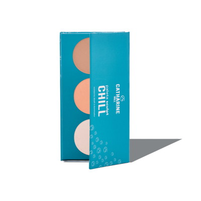 Paleta de maquilhagem Catharine Hill CHILL com três tons de contorno e blush