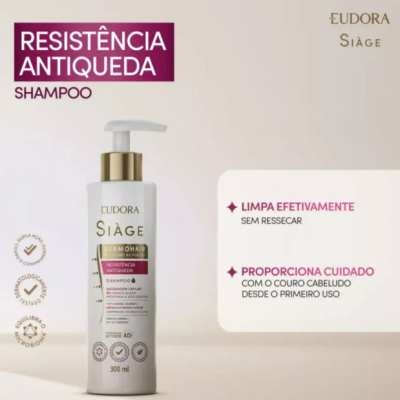 Combo&#x20;Si&#x00E0;ge&#x20;Dermo&#x20;Hair&#x20;Resist&#x00EA;ncia&#x20;Antiqueda&#x20;Eudora&#x20;4&#x20;Itens