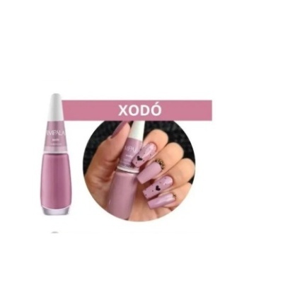 Verniz de unhas rosa com unhas decoradas
