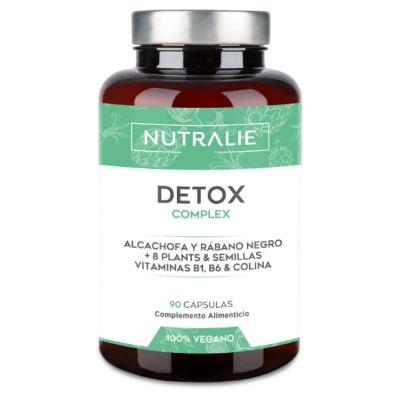 Frasco de suplemento alimentar Detox Complex da marca Nutralie