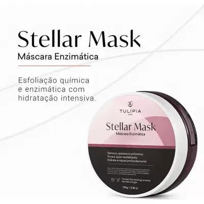 Embalagem redonda de máscara enzimática Stellar Mask Tulípia Pro