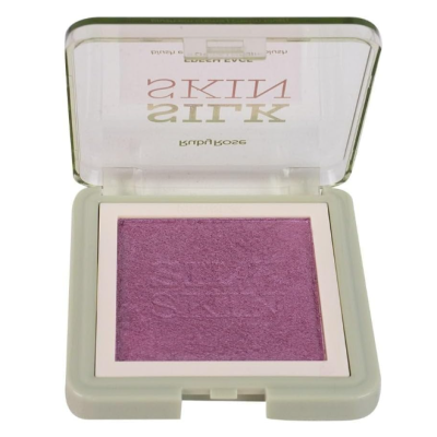 Sombra de olhos roxa em estojo branco com tampa transparente