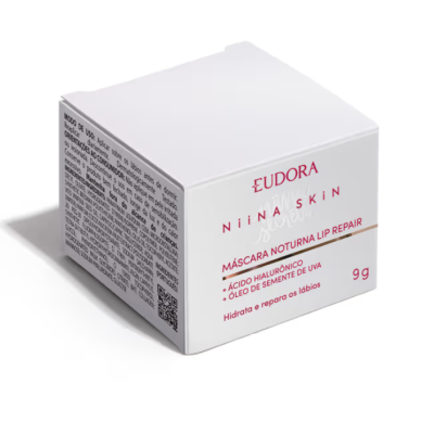 Caixa branca de máscara noturna para lábios Eudora Niina Skin