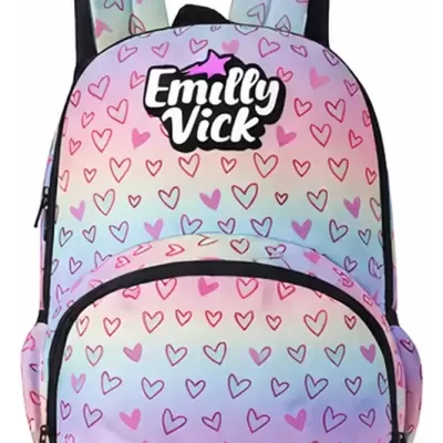 Mochila&#x20;Escolar&#x20;Emilly&#x20;Vick&#x20;Love&#x20;Cora&#x00E7;&#x00E3;o&#x20;Rosa&#x20;18L&#x2705;PRONTA&#x20;ENTREGA