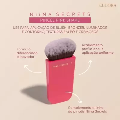 Pincel&#x20;Multifuncional&#x20;Pink&#x20;Shape&#x20;Niina&#x20;Secrets&#x20;Eudora