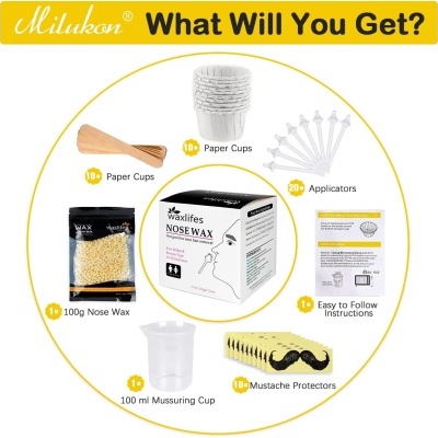 Kit&#x20;Depila&#x00E7;&#x00E3;o&#x20;Nasal&#x20;Homens&#x20;e&#x20;Mulheres&#x20;100&#x20;g&#x20;com&#x20;Acess&#x00F3;rios