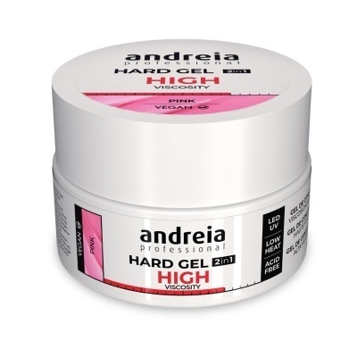 Frasco branco de gel duro para unhas andreia professional