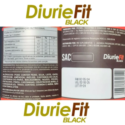 Diurie&#x20;Fit&#x20;Black&#x20;Queima&#x20;Gordura&#x20;R&#x00E1;pido&#x20;Sabor&#x20;Laranja
