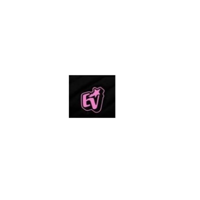 Tecido preto com logotipo rosa ev e estrela