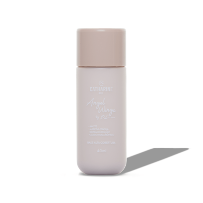 Frasco plástico cor bege com tampa, base de maquiagem Catharine Hill Angel Wings 40ml.