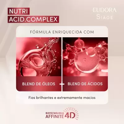 Eudora Siàge Nutri Acid.Complex fórmula enriquecida blend de óleos e blend de ácidos