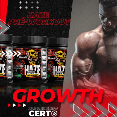 Growth&#x20;Haze&#x20;Hard&#x20;Core&#x20;Pr&#x00E9;-treino&#x20;300g&#x20;Sabor&#x20;Melancia