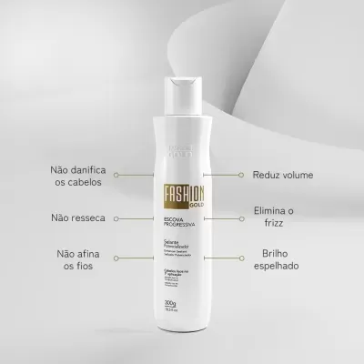 Kit&#x20;Escova&#x20;Progressiva&#x20;Fashion&#x20;Gold&#x20;300g&#x20;&#x2705;PRONTA&#x20;ENTREGA