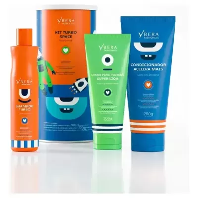 Conjunto Ybera Fashion Kids shampoo, creme e condicionador coloridos
