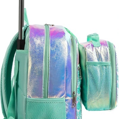 Kit&#x20;de&#x20;Mochila&#x20;com&#x20;Lancheira&#x20;e&#x20;Estojo&#x20;-&#x20;Estilo&#x20;de&#x20;Sereia&#x20;com&#x20;Glitter