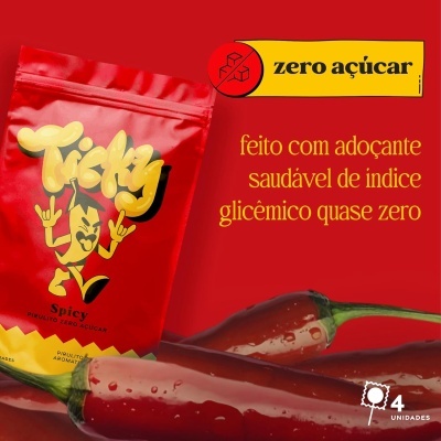 Ticky&#x20;Pirulito&#x20;Zero&#x20;A&#x00E7;&#x00FA;car&#x20;Sabores&#x20;variados,&#x20;4&#x20;Pirulitos