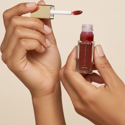 Lip&#x20;Oil&#x20;Shine&#x20;Flowers&#x20;Rosa&#x20;Magn&#x00ED;fica&#x20;Niina&#x20;Secrets&#x20;7ml
