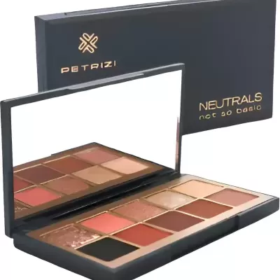 Paleta de sombras neutras POTARZI com espelho e embalagem preta