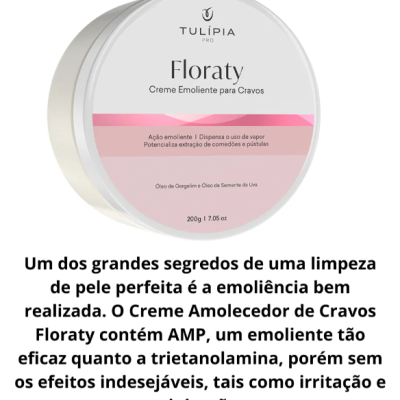 Creme&#x20;Emoliente&#x20;para&#x20;Cravos&#x20;Floraty&#x20;&#x2013;&#x20;200g&#x20;Tulipia