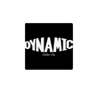 Logótipo DYNAmiC Color Co em fundo preto com texto branco