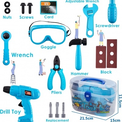 Caixa&#x20;de&#x20;Ferramentas&#x20;com&#x20;broca&#x20;Brinquedo&#x20;Bricolage