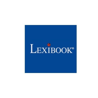 Logótipo Lexibook branco com fundo azul