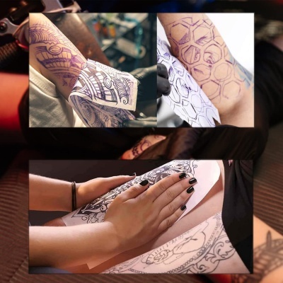 Papel&#x20;de&#x20;Transfer&#x00EA;ncia&#x20;para&#x20;Tatuagens&#x20;20&#x20;Folhas