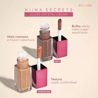 Gloss&#x20;Crystal&#x20;Cream&#x20;Turmalina&#x20;Niina&#x20;Secrets&#x20;7ml&#x20;Caramelo